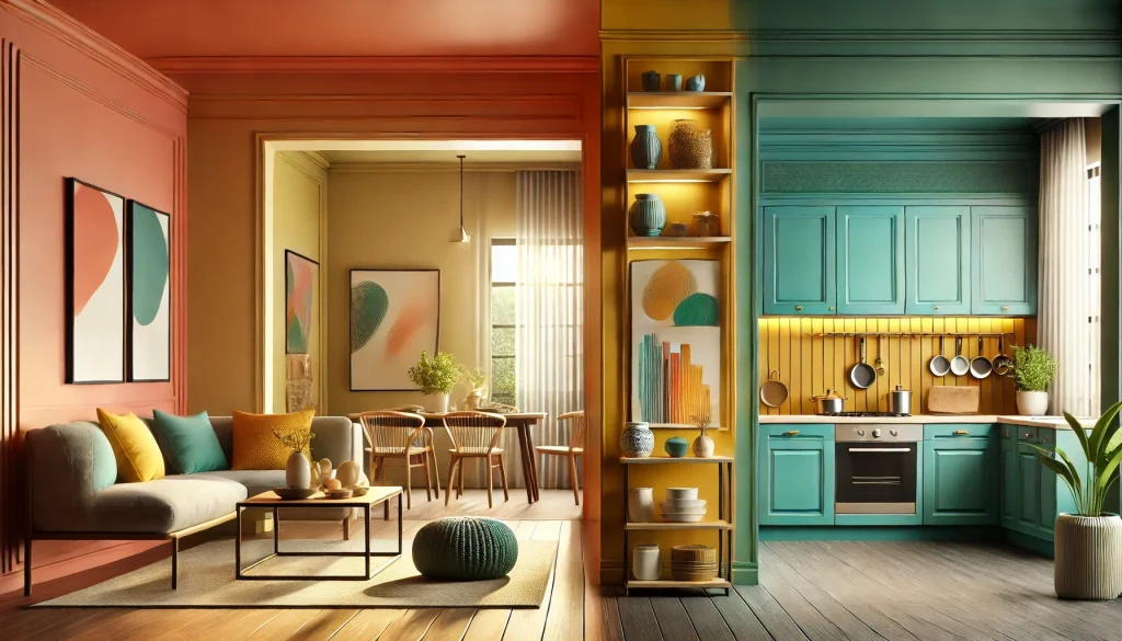 رنگ آمیزی در دکوراسیون داخلی در قزوین نیک نما چوب ایرانیان