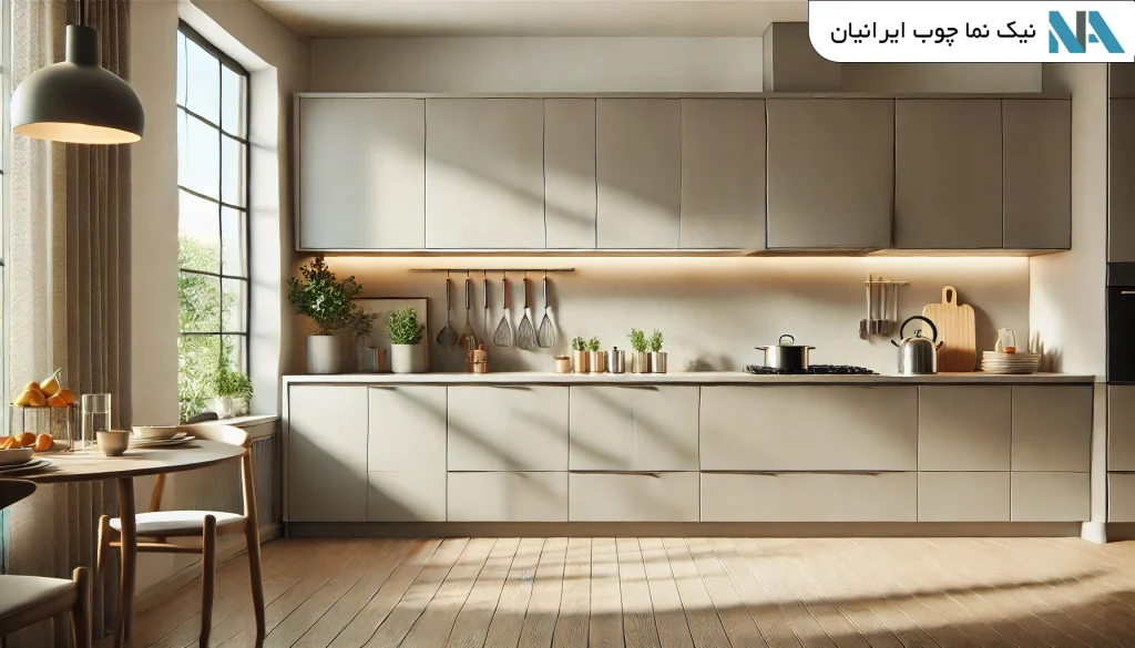 کابینت آشپزخانه ام دی اف در قزوین - نیک نما چوب ایرانیان