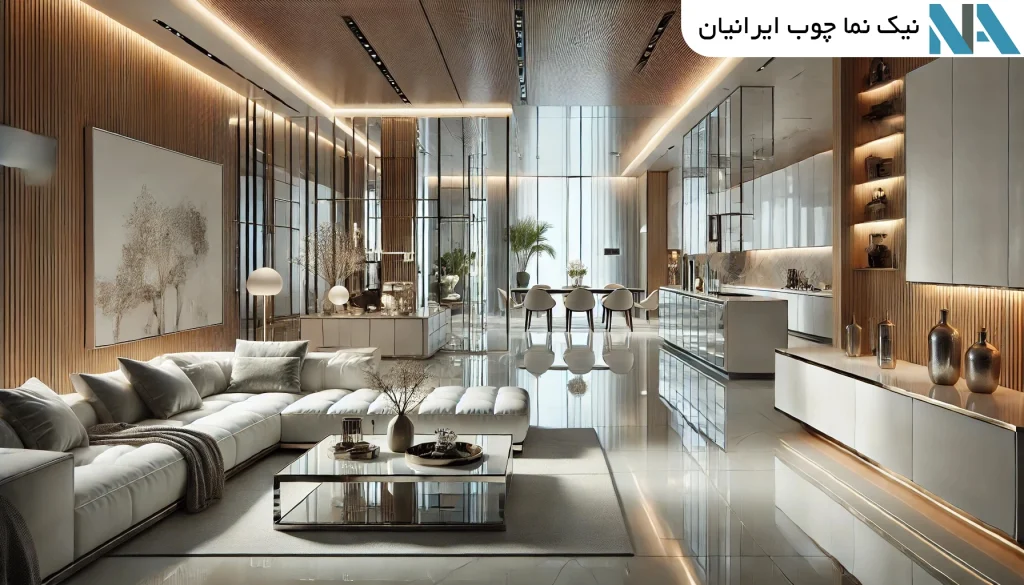 مزایای استفاده از هایگلاس در دکوراسیون منزل، کابینت قزوین، دکوراسیون داخلی قزوین