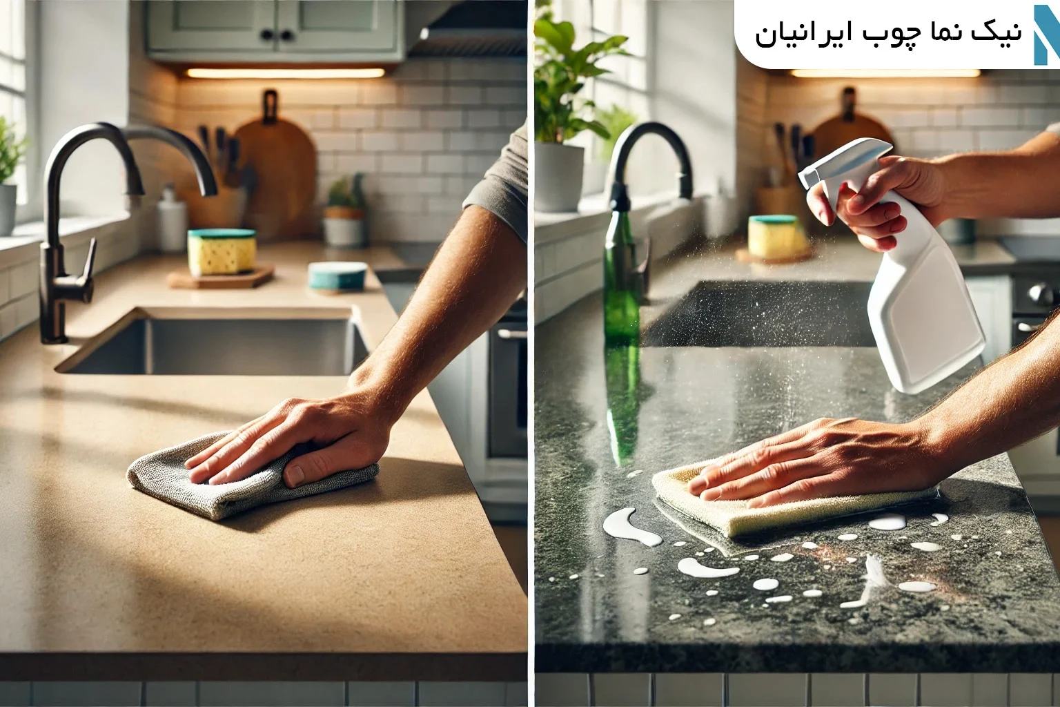 نگهداری و تمیز کردن مراقبت روزانه از صفحه کابینت شما نیک نما چوب ایرانیان